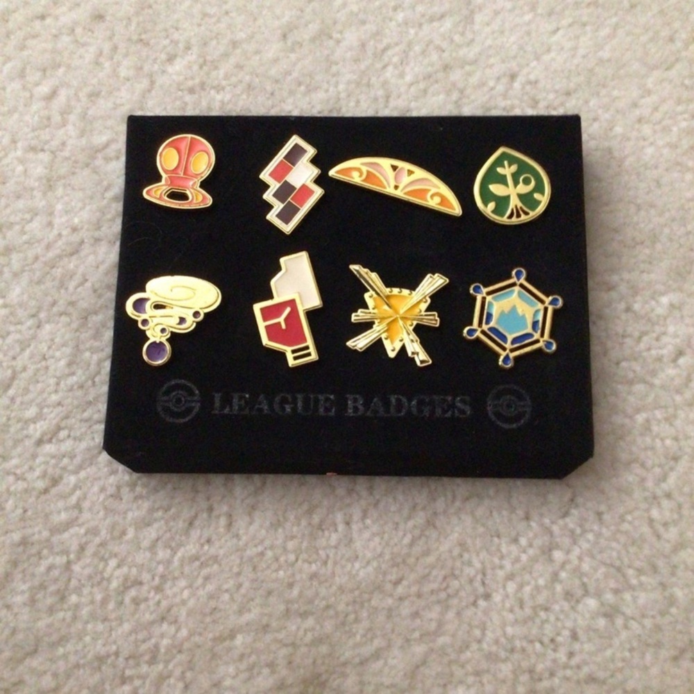 Pokemon Gym Badges Kanto Johto Hoenn Sinnoh Unova Kalos League Region Orange Isl - Picture 2 of 4